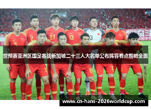世预赛亚洲区国足客战新加坡二十三人大名单公布阵容看点前瞻全面 世预赛亚洲区国足客战新加坡二十三人大名单公布阵容看点前瞻全面